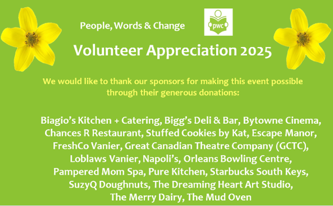 list of donors for the event