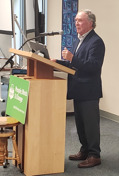 The Honourable Jim Munson emcee at PWC's Launch for Literacy new website launch event
