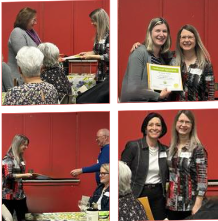 4 images of volunteers receiving Years of Service Certificates