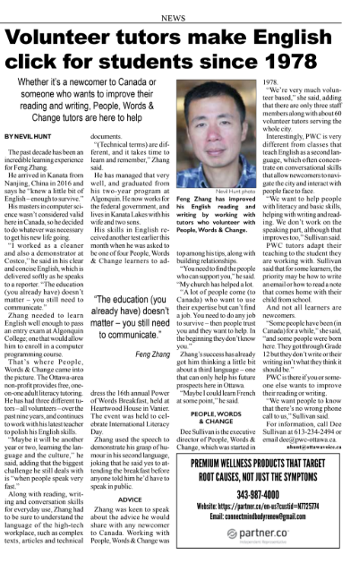PWC Learner Story Featured in Kanata Local Paper “Your Community Voice” – Oct 2025